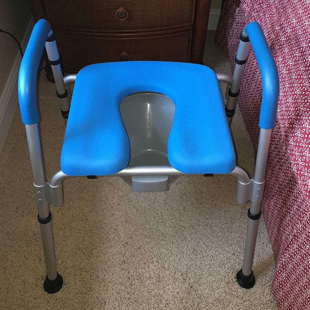 Riafu Heavy Duty Raised Toilet Seat Riser with Arms – Adjustable Handicap Toilet Seat for Seniors