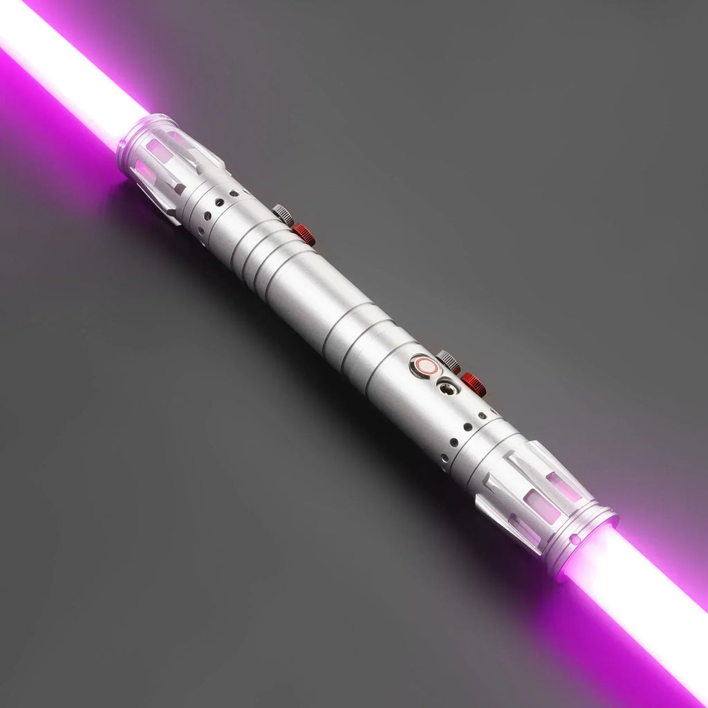 Double-Bladed LED Cosplay Saber with Chrome Hilt