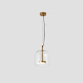 Modern Glass Pendant Light | Amber Dome Shade