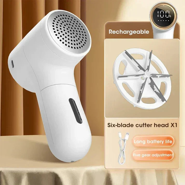 Riafu Electric Fabric Lint Remover – Rechargeable Fuzz Shaver for Clothes & Furniture