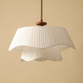 Modern Pendant Light | Pleated Fabric Double-Layer Shade