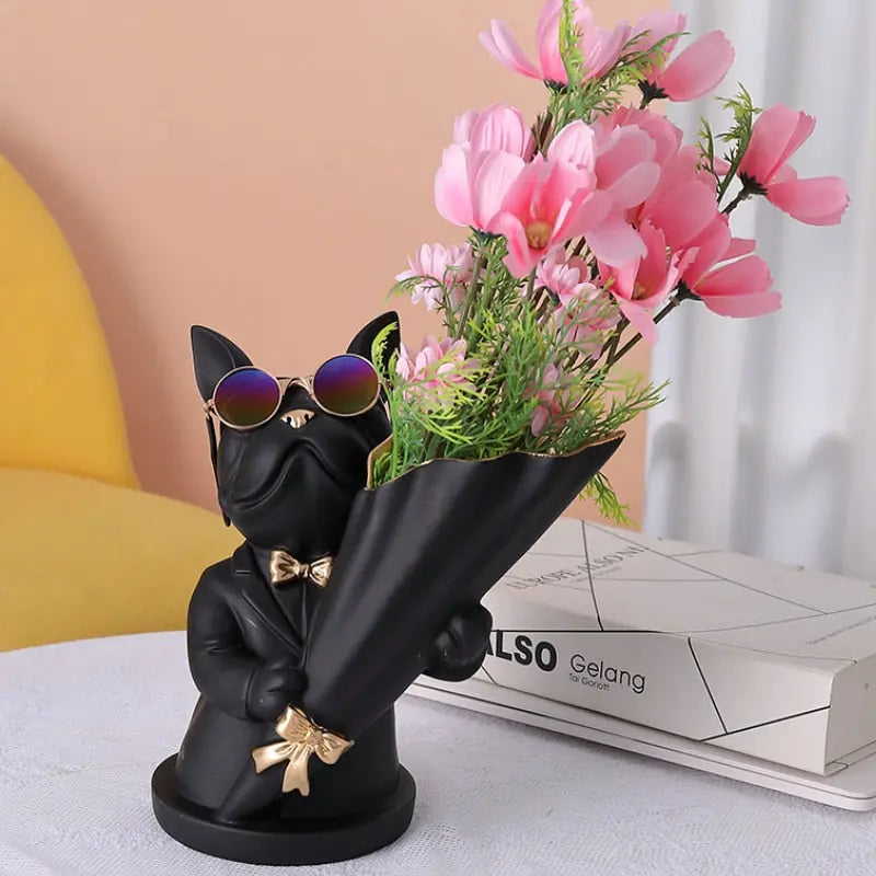 Riafu Bulldog Flower Vase