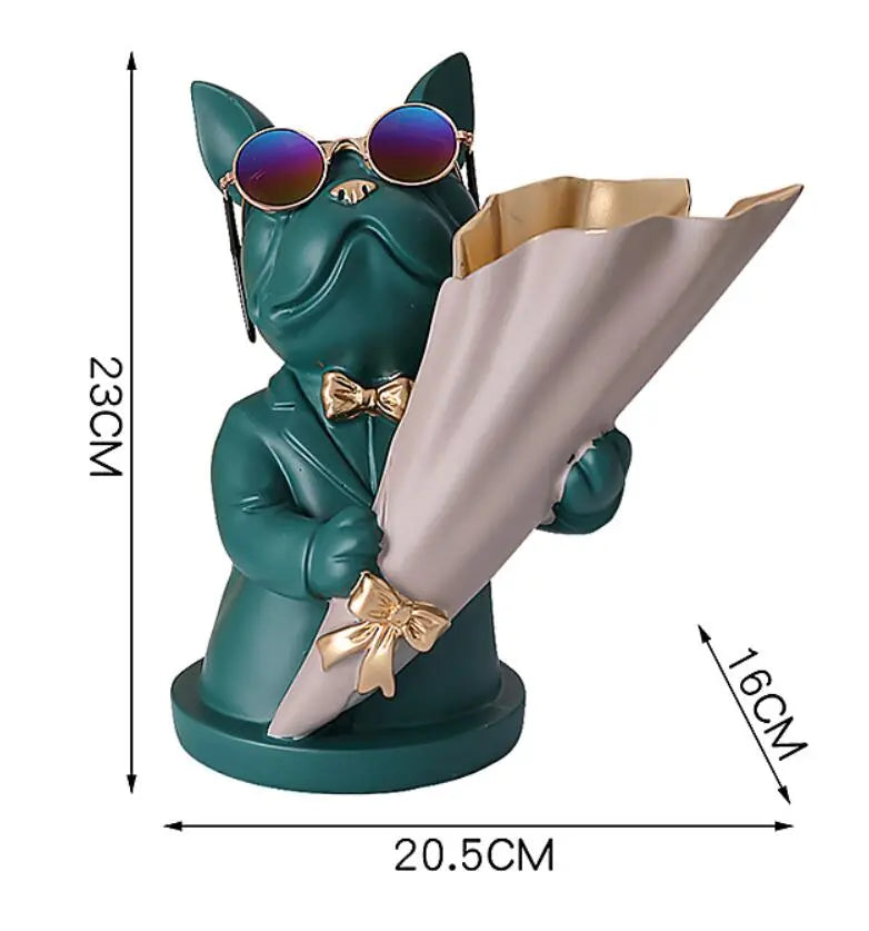 Riafu Bulldog Flower Vase