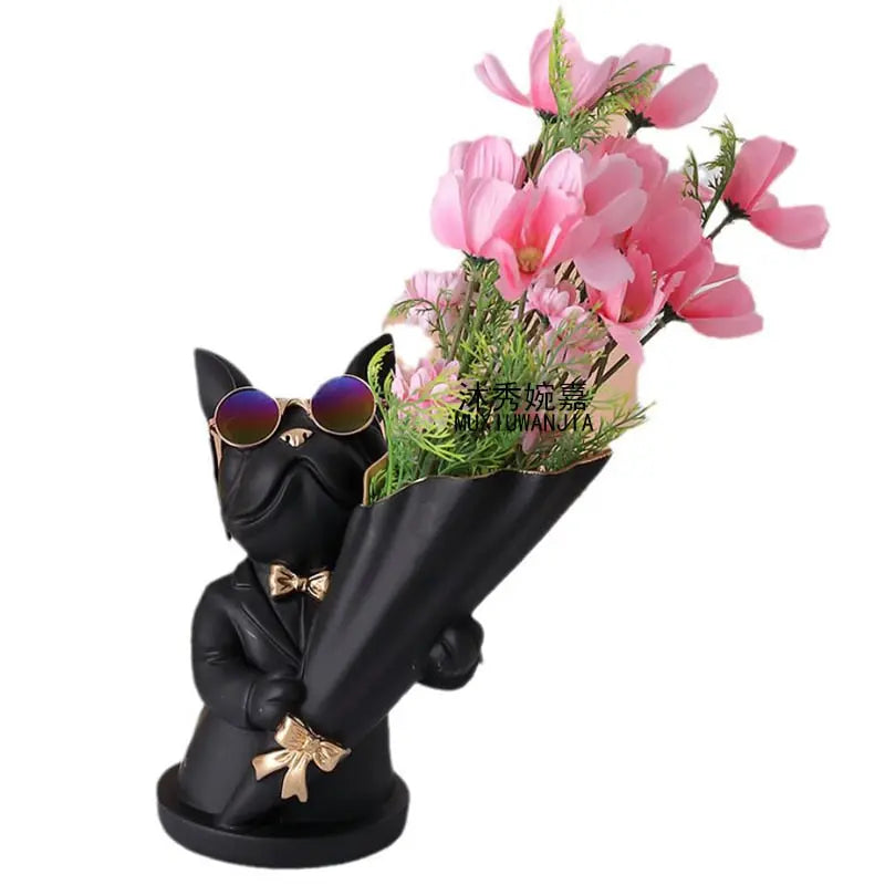 Riafu Bulldog Flower Vase
