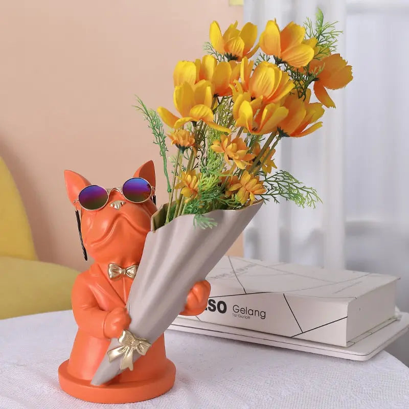 Riafu Bulldog Flower Vase