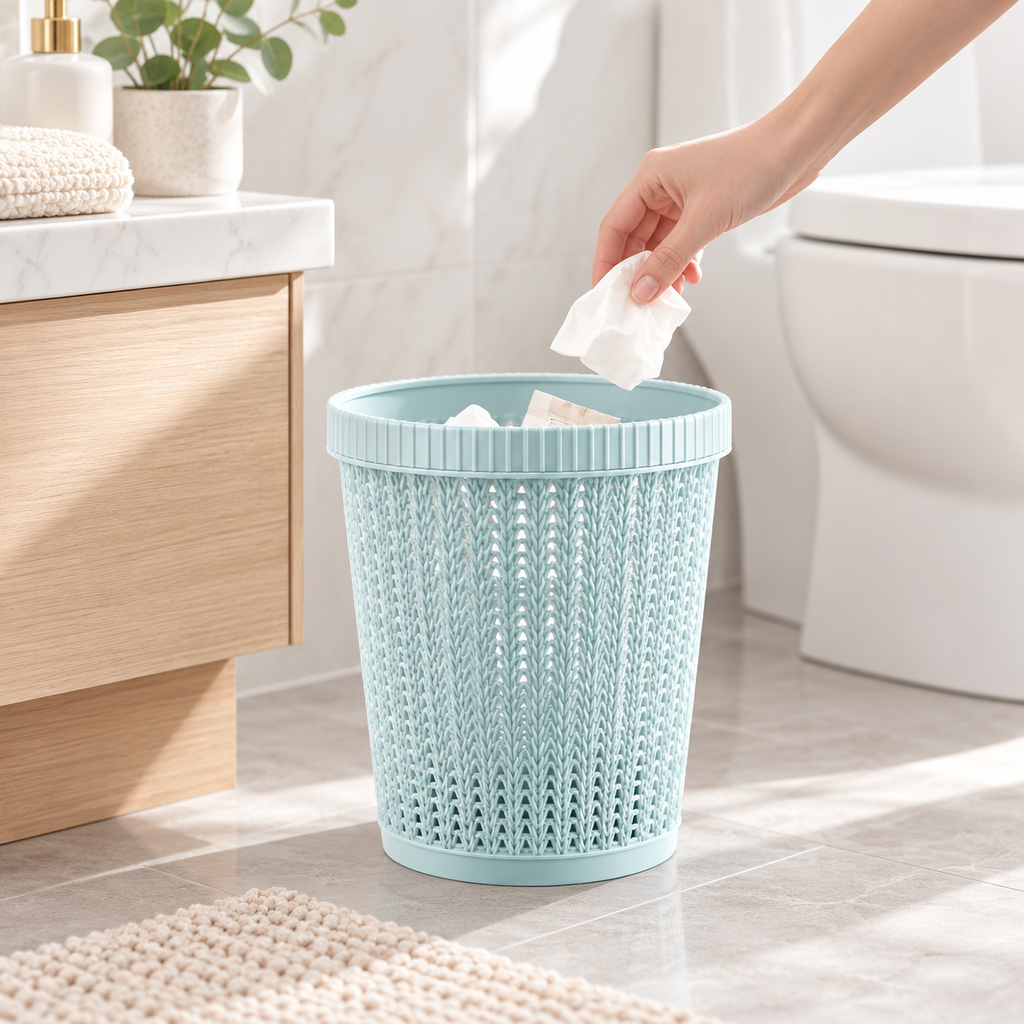 Compact Waste Bin Lightweight Small Garbage Decorative Design