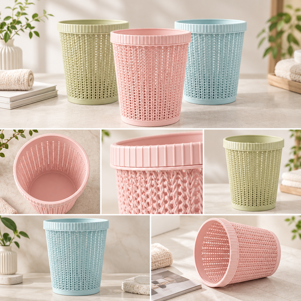 Compact Waste Bin Lightweight Small Garbage Decorative Design