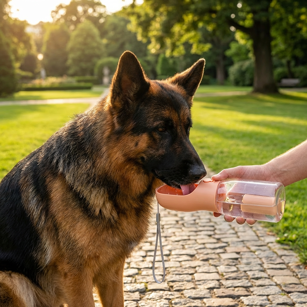 Dog Water Bottle 3-in-1 Food & Waste 600ml