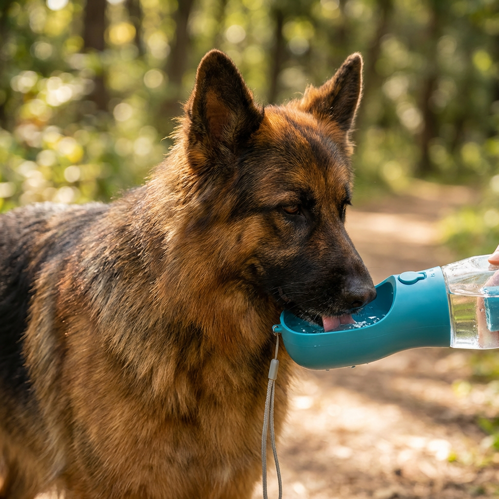 Dog Water Bottle 3-in-1 Food & Waste 600ml