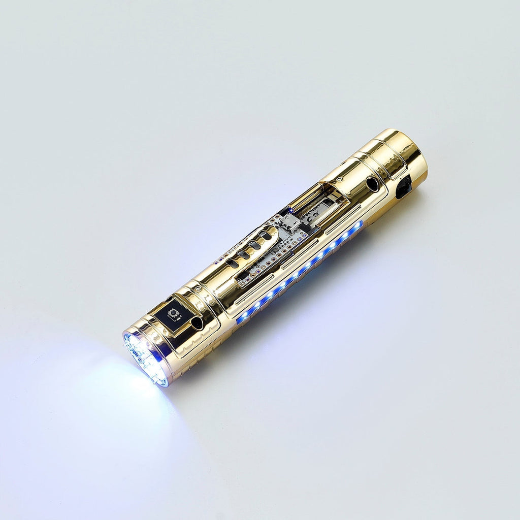 Proffieboard 2.2 Custom Lightsaber Replacement Chassis Core with Kill Switch – Gold Pogo Pin Board