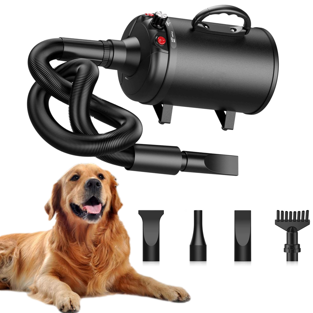 Riafu Premium High-Velocity Dog Grooming Blow Dryer – Powerful Pet Hair Dryer for Fast Drying
