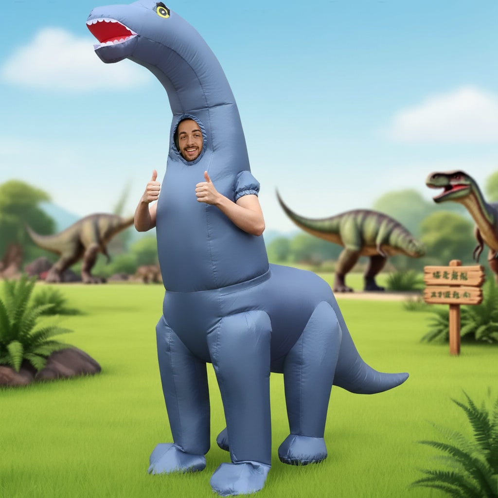 Riafu – Dino Fun | Inflatable Dinosaur Costume with Easy Wear Design | Full-Body Fun for Halloween and Parties