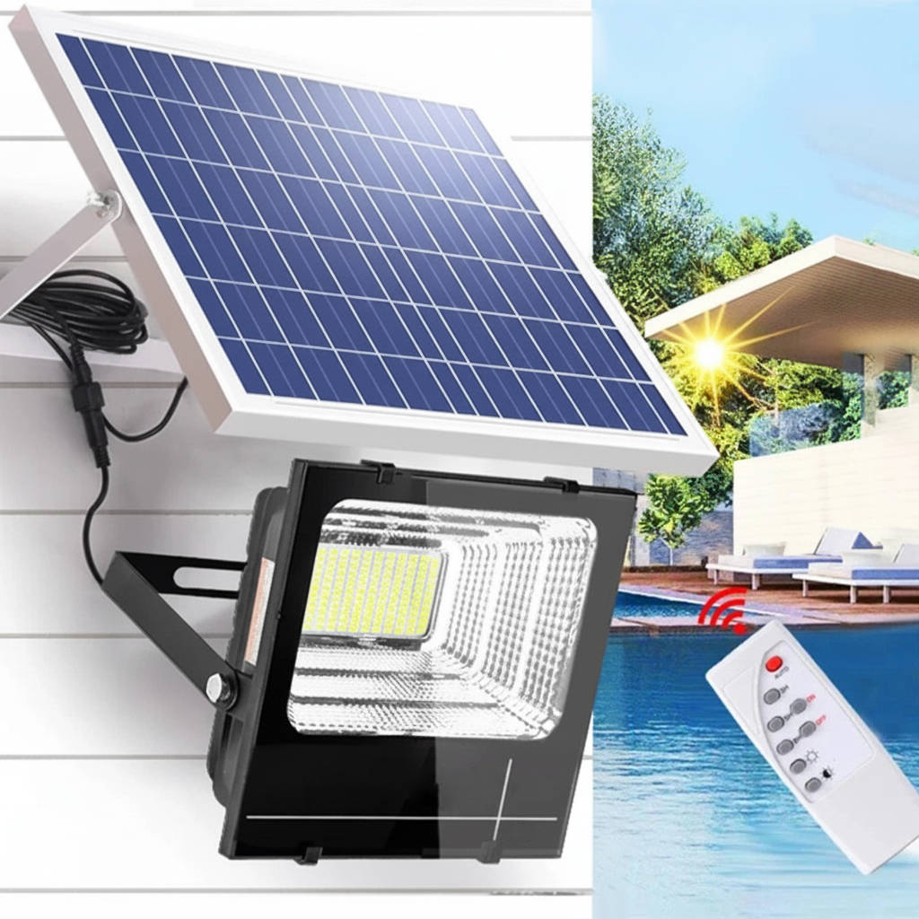Riafu 600W LED Solar Flood Lights Outdoor Street Light