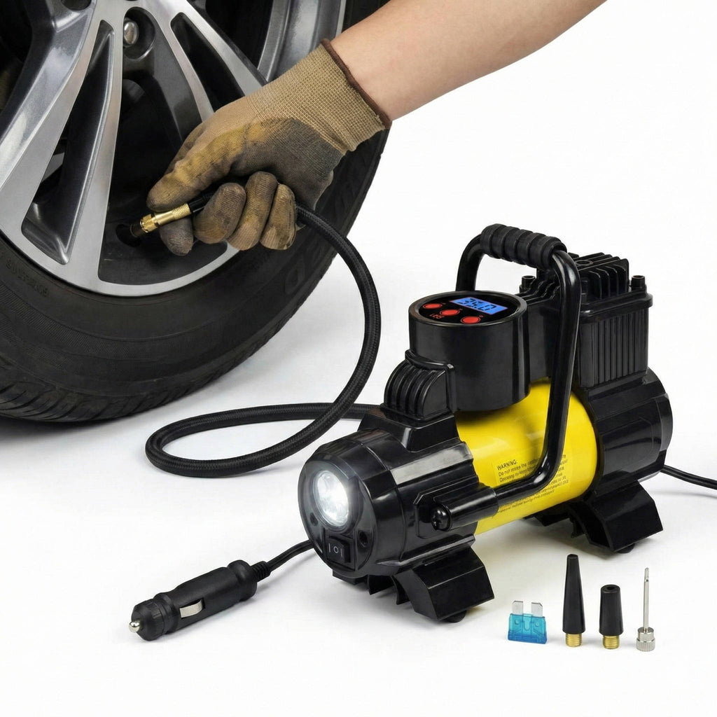 Riafu Heavy Duty Portable Tire Air Compressor for Car