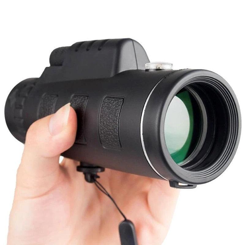 Riafu 10X HD Monocular - High Power Monocular With Smartphone Holder & Tripod