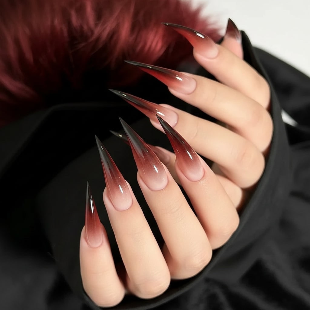 Riafu – Halloween Glam | Reusable Press-On Nails with Claw Shape Design | Perfect for Costume Parties