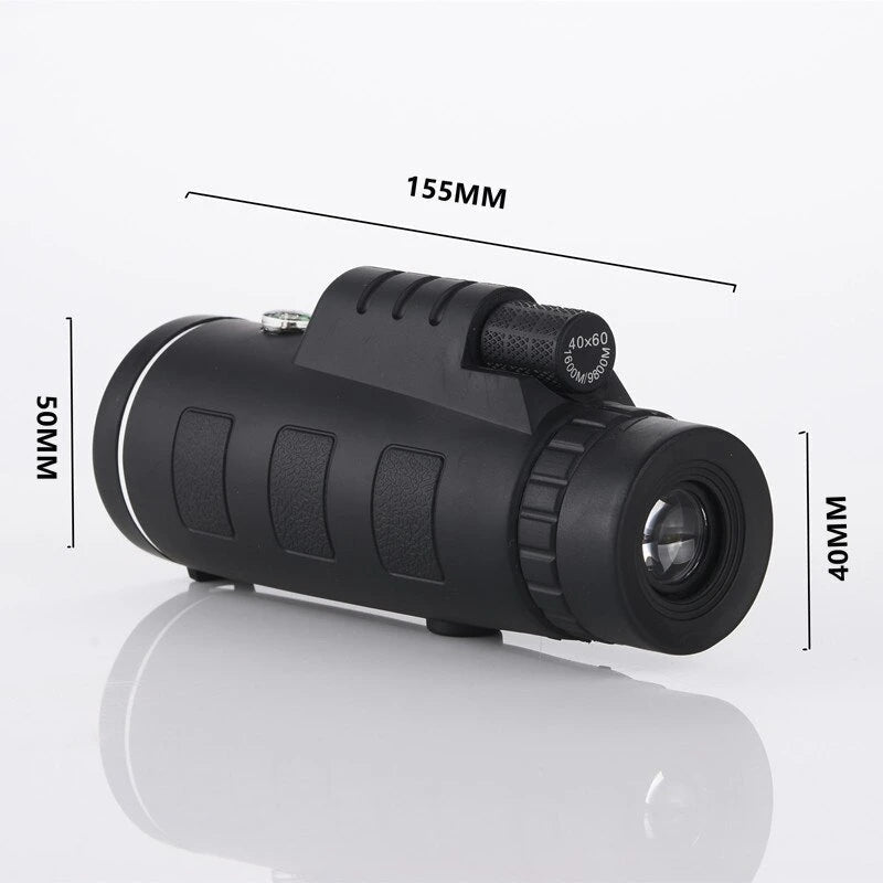 Riafu 10X HD Monocular - High Power Monocular With Smartphone Holder & Tripod