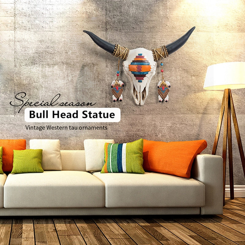 Riafu 3D Bull Head Statue