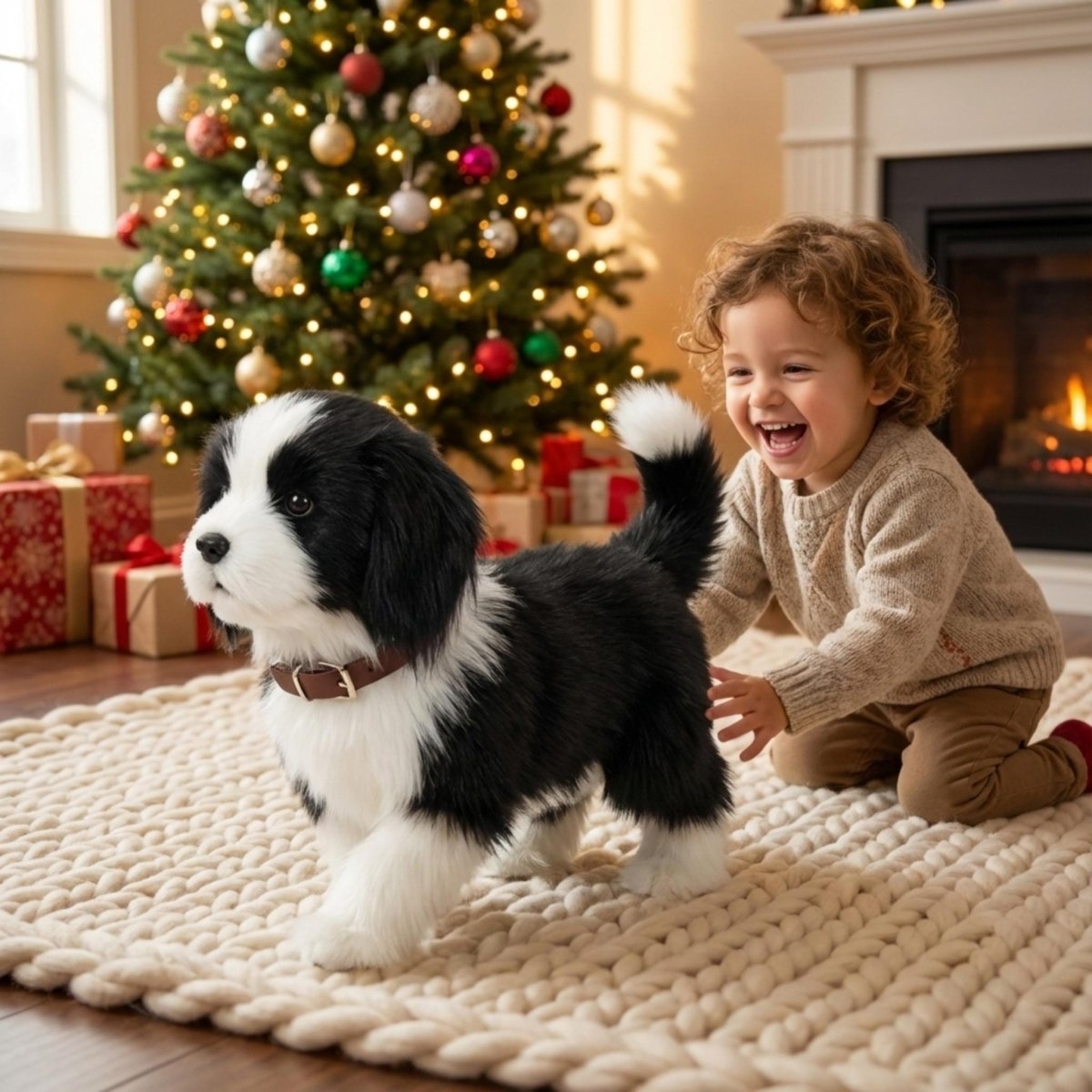 Riafu – Interactive Robot Puppy | Realistic Electronic Dog Toy with Walking & Barking | Engaging Companion for Kids' Imaginative Play