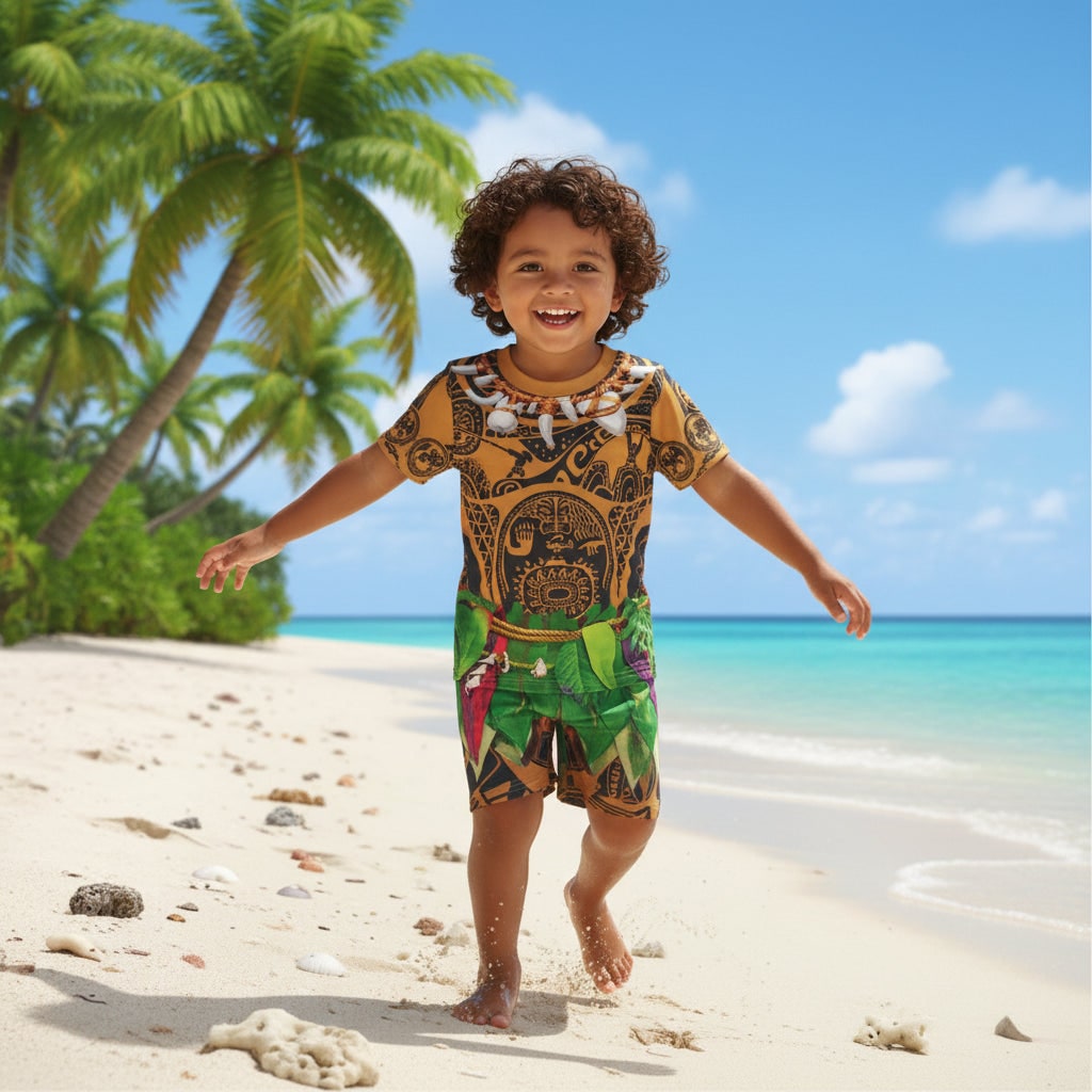 Riafu – Island Warrior Costume | Children's Halloween Outfit with Comfortable Fit | Perfect for Adventurous Play