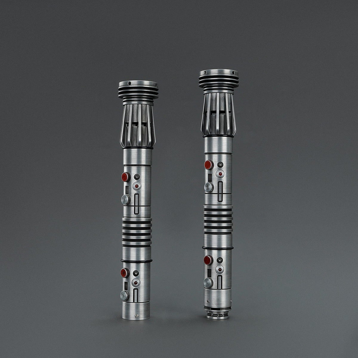 Double-Bladed LED Cosplay Saber Set with Weathered Hilts
