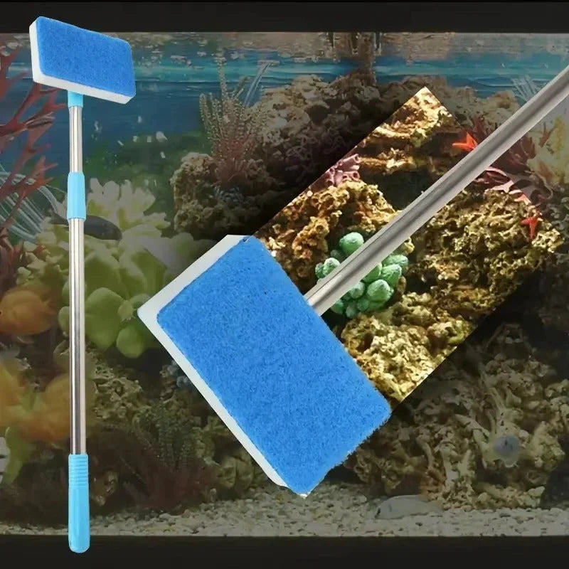 Aquarium Glass Cleaner Telescoping 22-37 Inch Rotating Head
