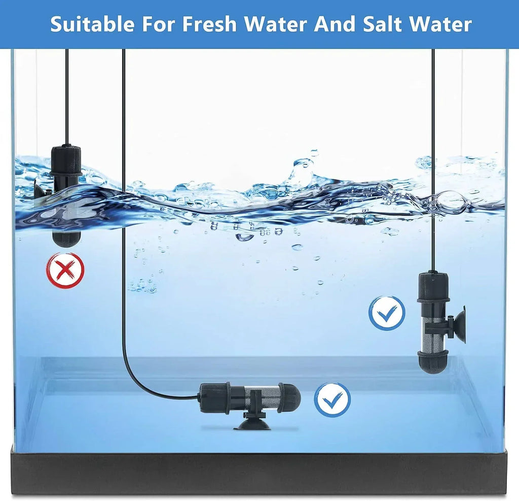 Aquarium Heater Submersible Quartz Glass LED Display Auto Shutoff