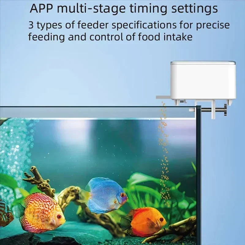 Automatic Aquarium Feeder App Control Adjustable Portions