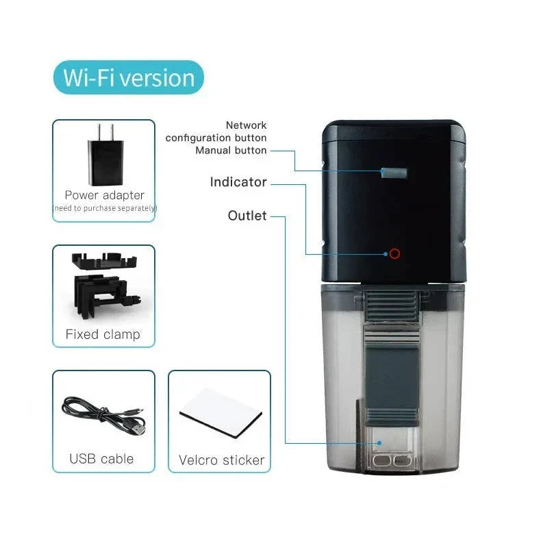Automatic Aquarium Feeder App Control Adjustable Portions