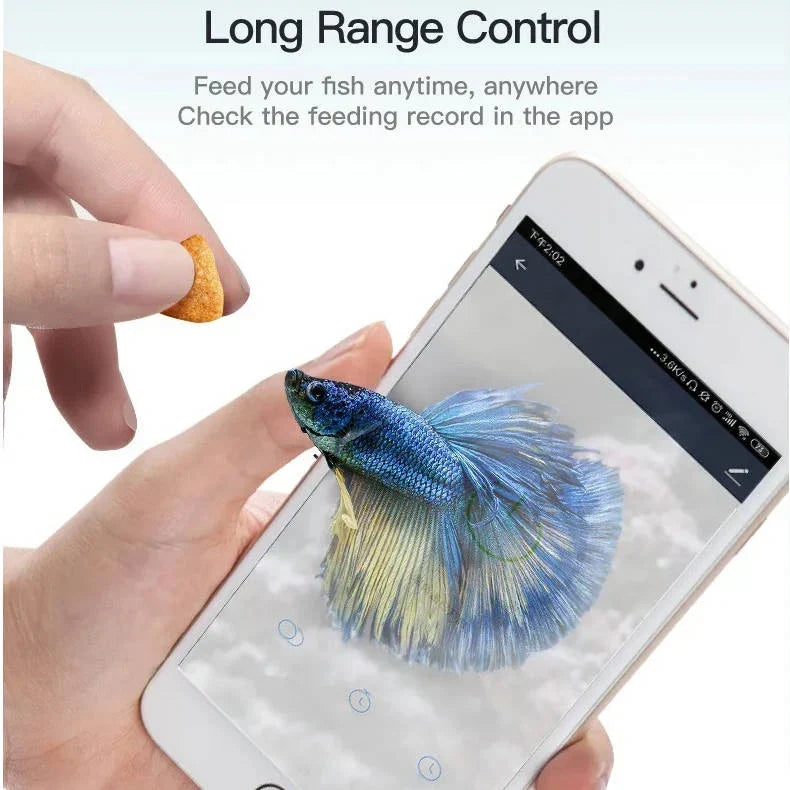 Automatic Aquarium Feeder App Control Adjustable Portions