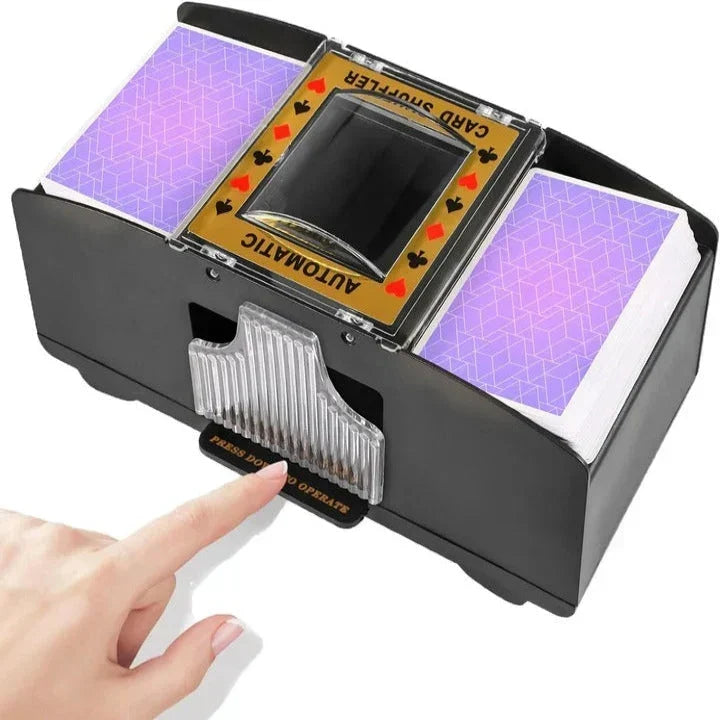 Automatic Card Shuffler Battery-Powered Dual-Deck
