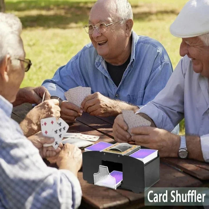 Automatic Card Shuffler Battery-Powered Dual-Deck