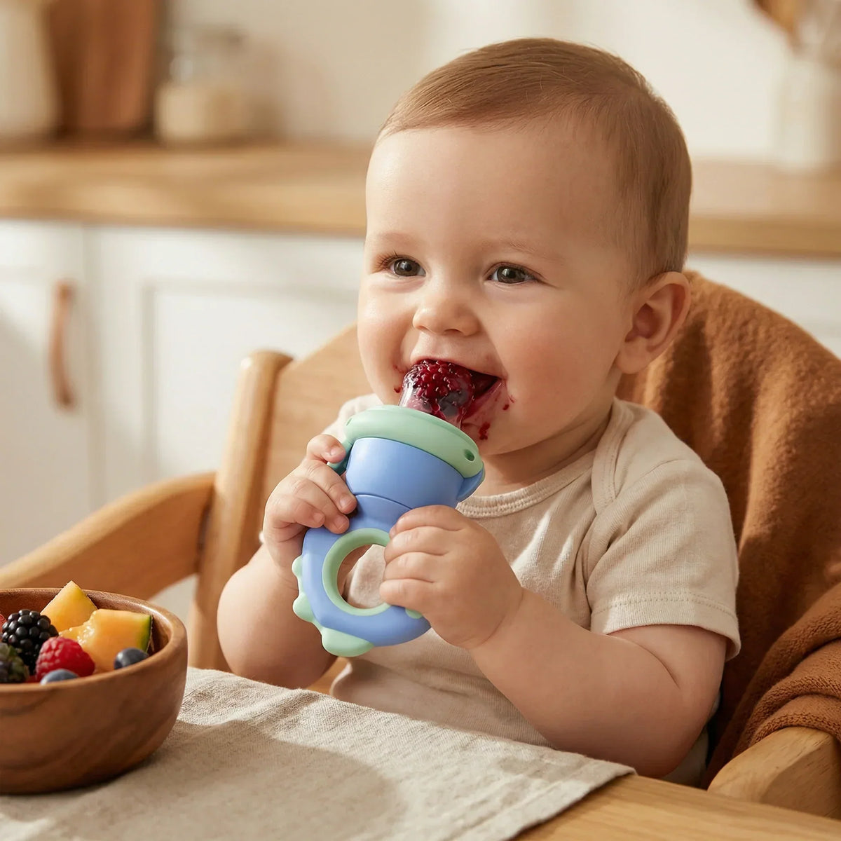 Baby Fruit Feeder Food Grade Silicone Press Plunger