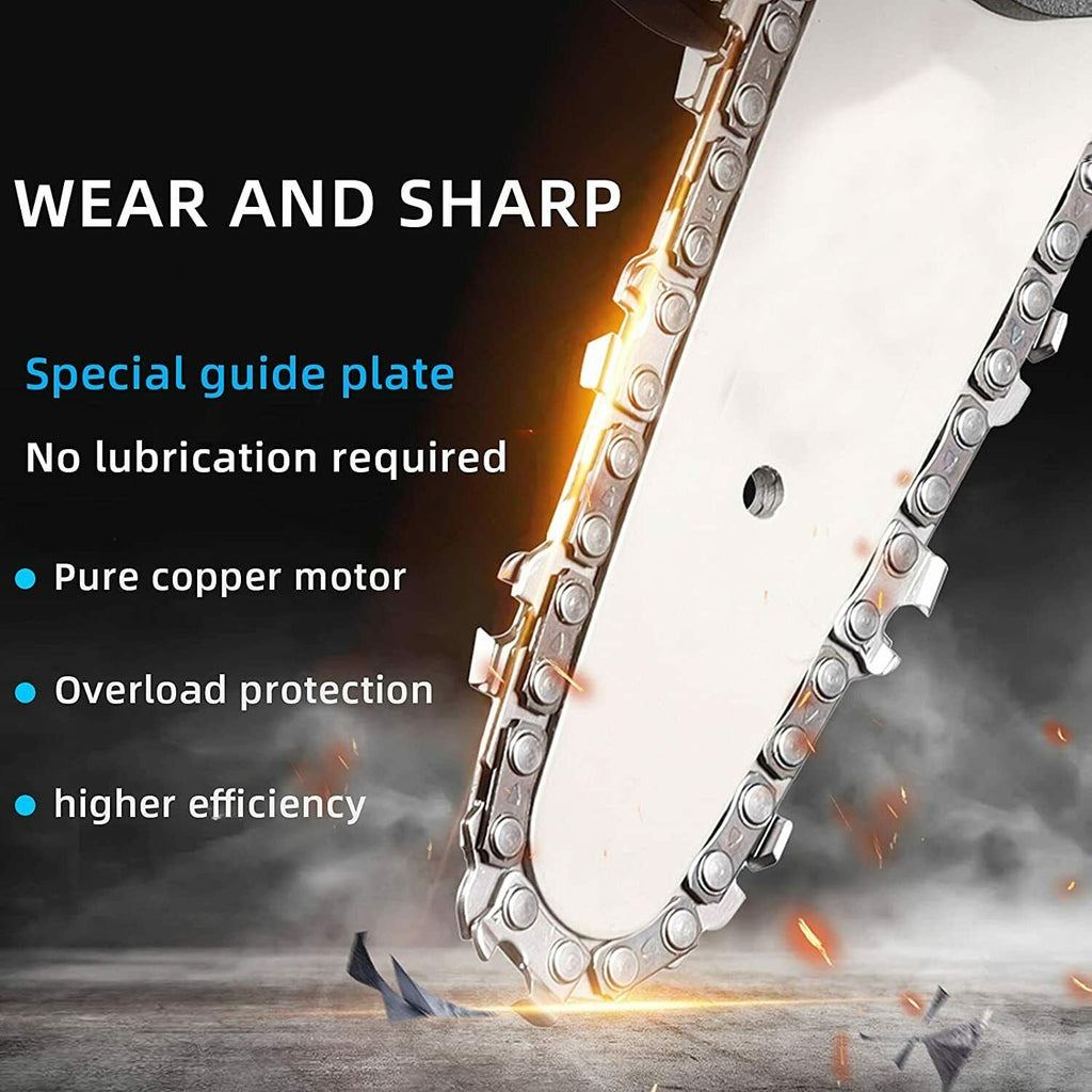 Riafu Mini Chainsaw - Miniature Chainsaw - Portable Mini Cordless Chainsaw - Mini Electric Chainsaw - Rechargeable Mini Chainsaw