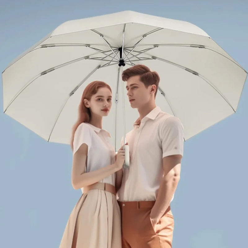 Compact Travel Umbrella | Windproof Folding Design with Safety Reflectors