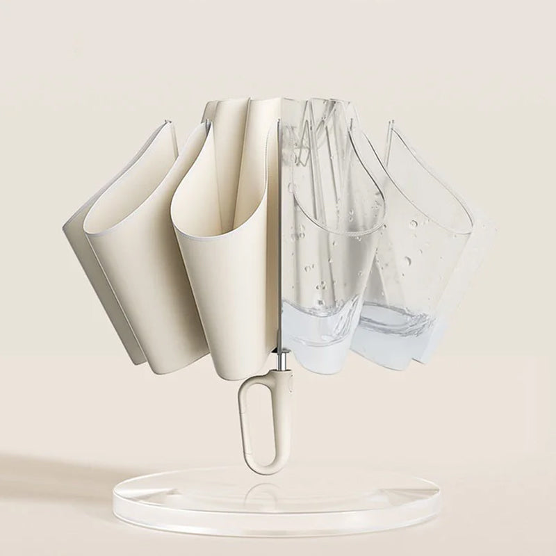 Compact Travel Umbrella | Windproof Folding Design with Safety Reflectors