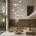 Modern Glass Chandelier | Floating Petal Design