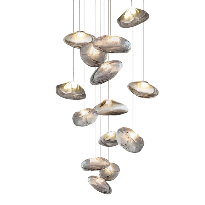 Modern Glass Chandelier | Floating Petal Design