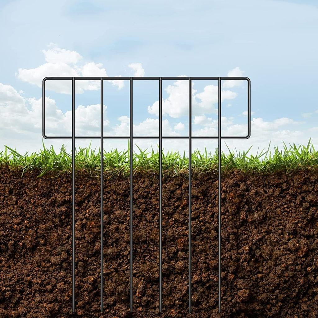 Riafu Heavy Duty Outdoor Garden Mounted Metal Dog Barrier Fence