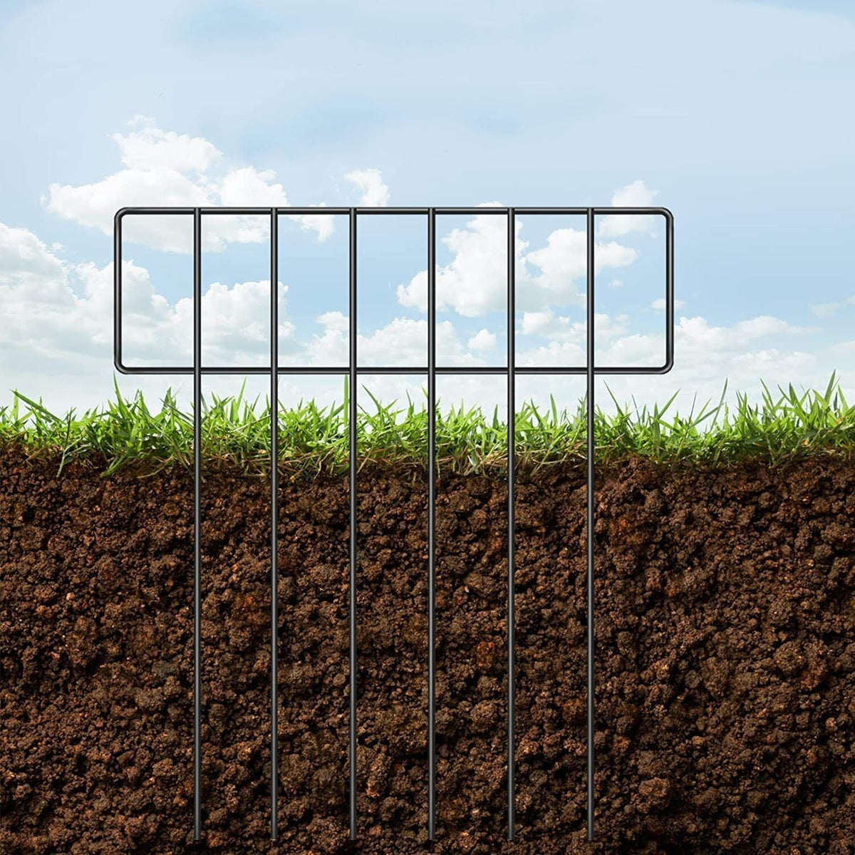 Riafu Heavy Duty Outdoor Garden Mounted Metal Dog Barrier Fence