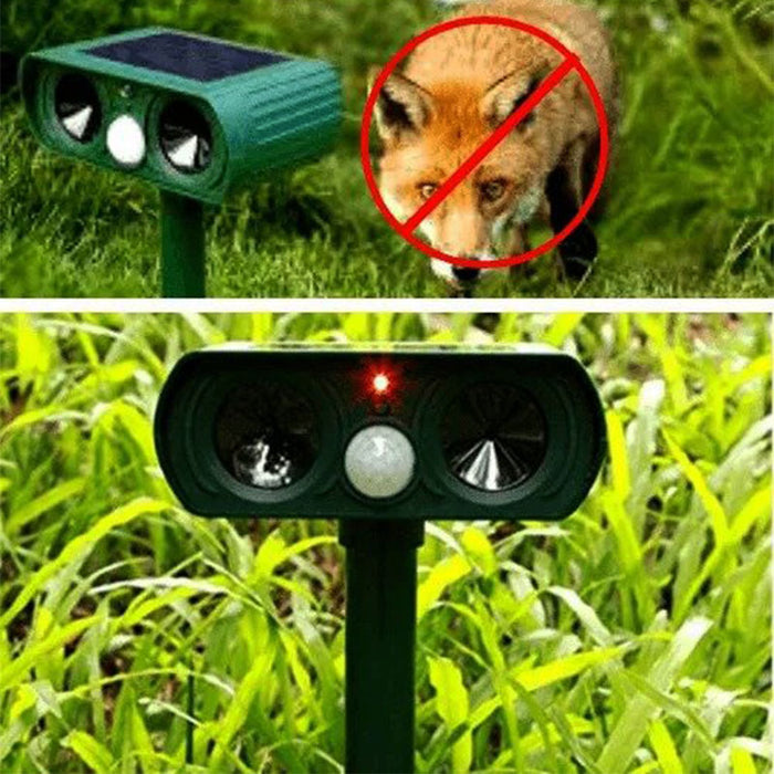 Riafu Solar-Powered Ultrasonic Animal Repeller – Motion-Activated Pest Control for Garden, Lawn & Yard