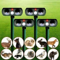 Riafu Solar Ultrasonic Fox Deterrent – Motion-Activated Animal Repeller for Garden, Lawn & Outdoor