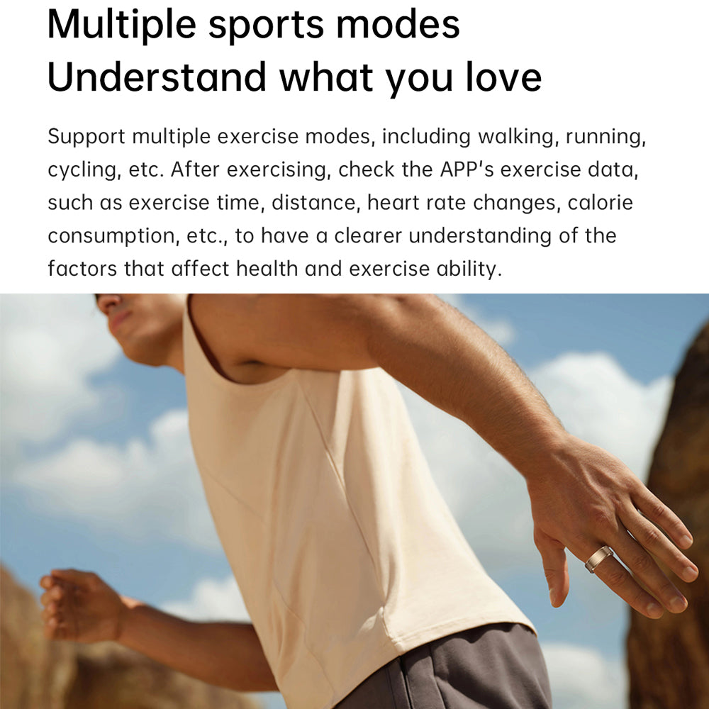 Fitness Tracker Smart Ring with Bluetooth 5.1 and Wellness Monitoring