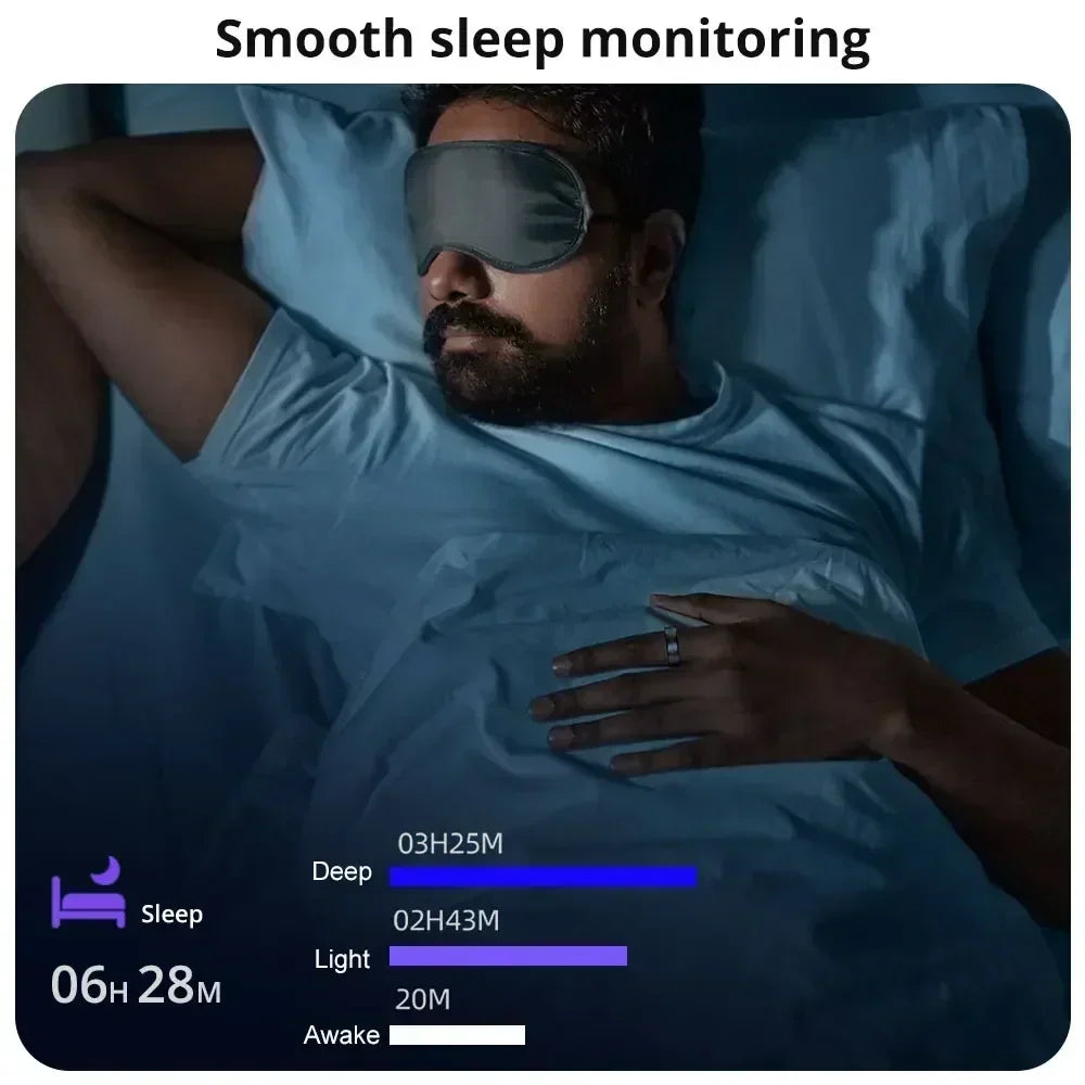 Fitness Tracker Smart Ring with Bluetooth 5.1 and Wellness Monitoring