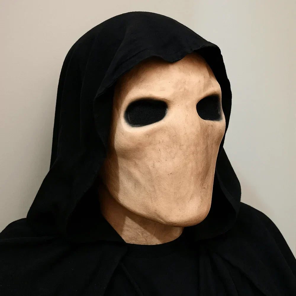 Faceless Man Halloween Mask, Beige Full Head Latex Costume Mask