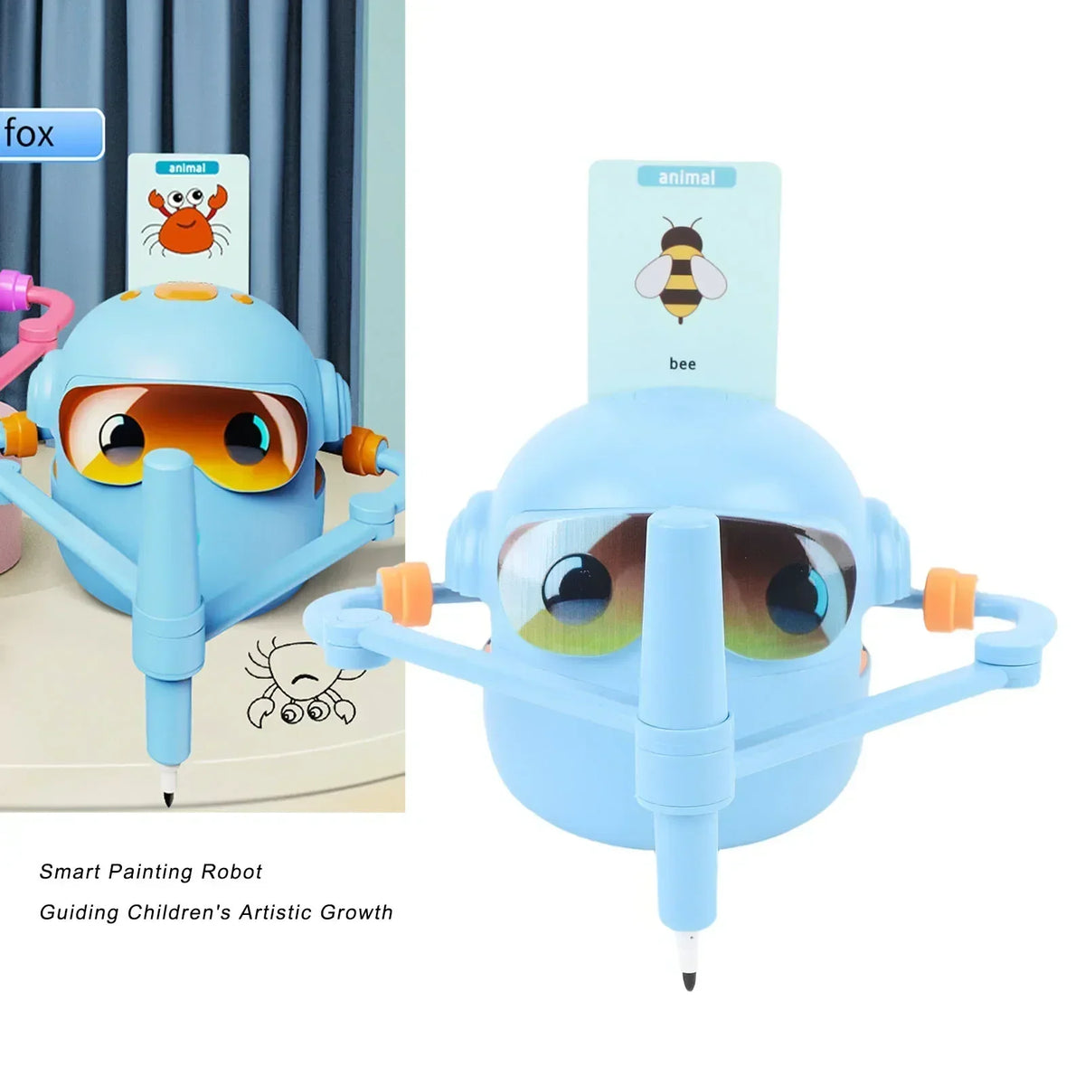 Kids Drawing Robot with 100 Activity Cards