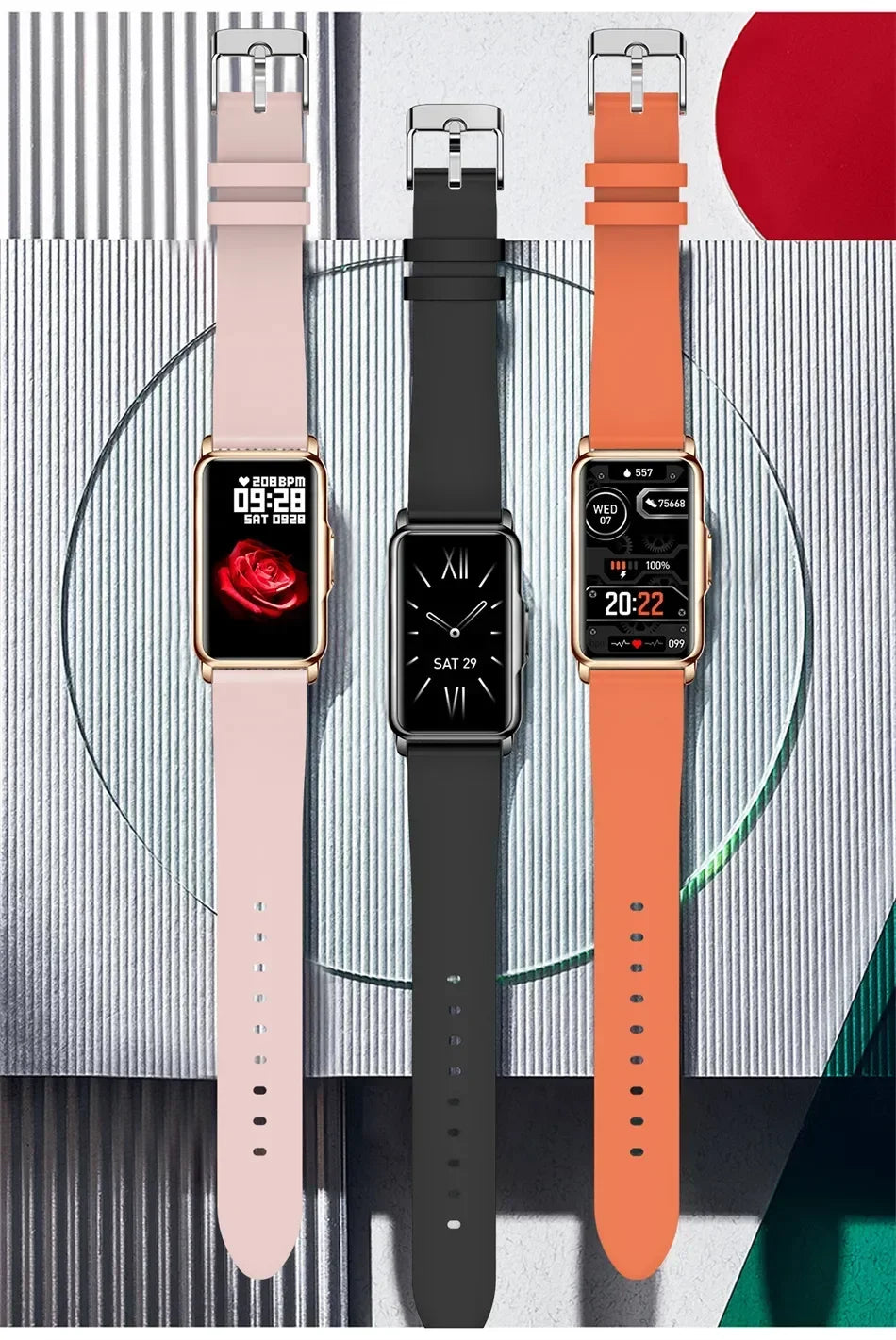 Riafu Smartwatch for Men & Women – Full Touch Fitness & Health Tracker