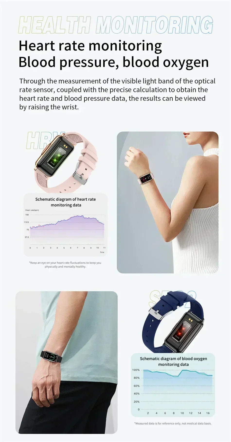 Riafu Smartwatch for Men & Women – Full Touch Fitness & Health Tracker