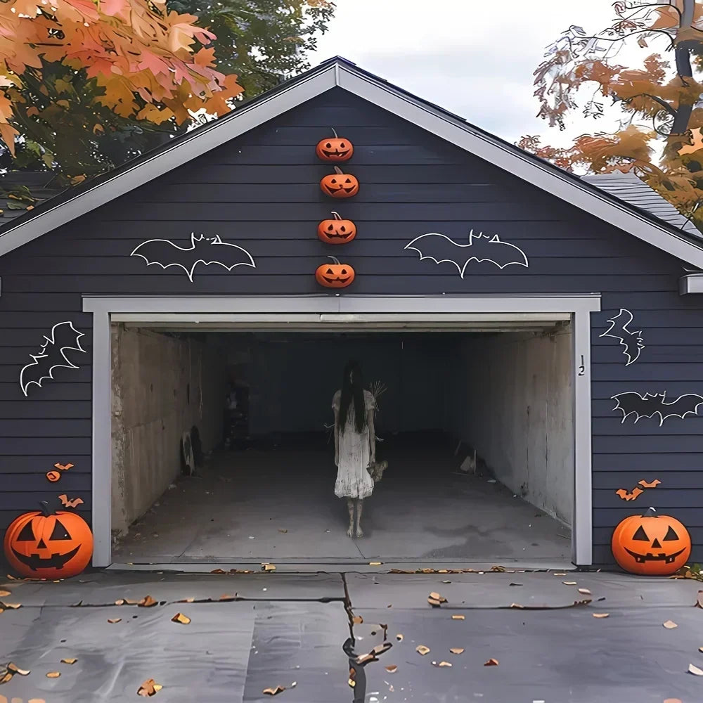 Halloween Garage Door Banner, Extra Large Zombie Scene Backdrop