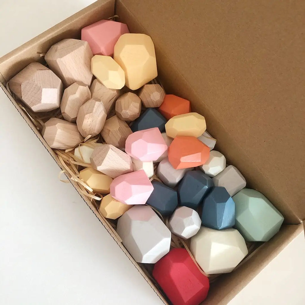 Wooden Stacking Stones Balancing Set